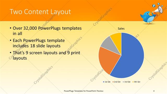 Two Content presentation slide layout