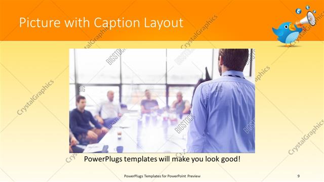 Picture with Caption presentation slide layout