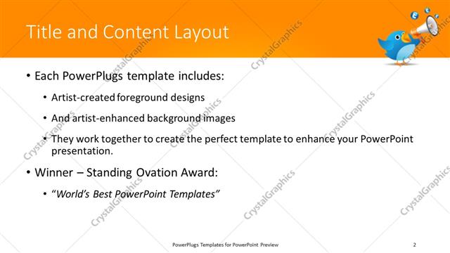 Title and Content presentation slide layout