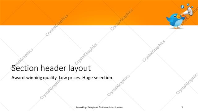 Section Header presentation slide layout