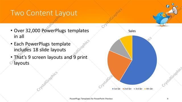 Two Content presentation slide layout