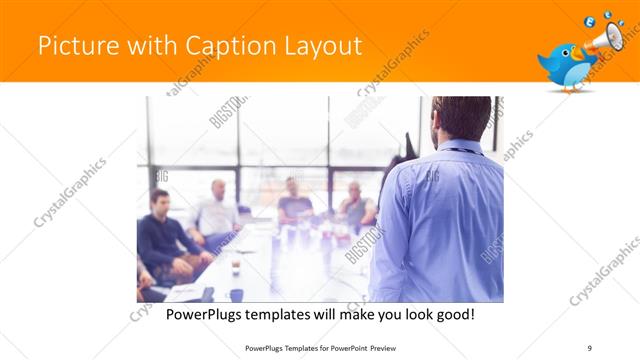 Picture with Caption presentation slide layout