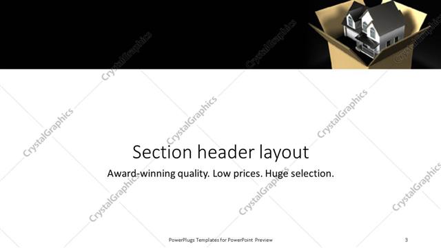 Section Header presentation slide layout