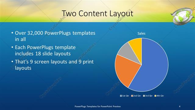 Two Content presentation slide layout