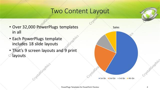 Two Content presentation slide layout