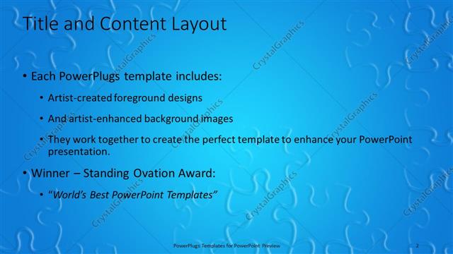 Title and Content presentation slide layout