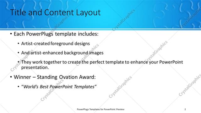 Title and Content presentation slide layout