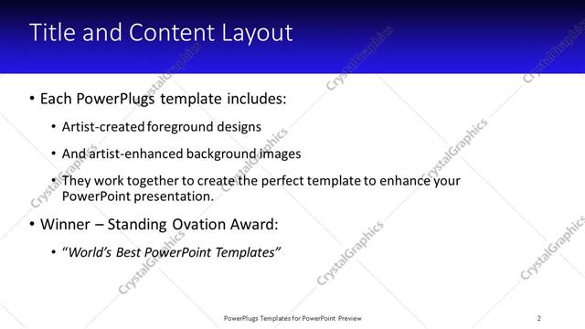 Title and Content presentation slide layout