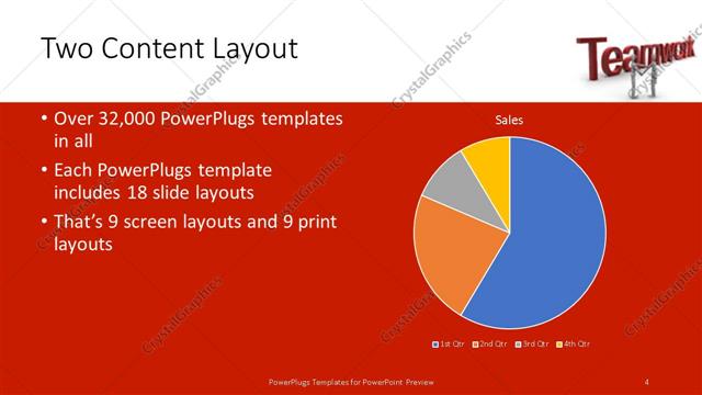 Two Content presentation slide layout