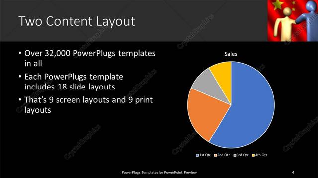 Two Content presentation slide layout