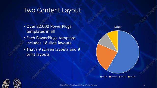 Two Content presentation slide layout