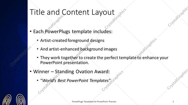 Title and Content presentation slide layout