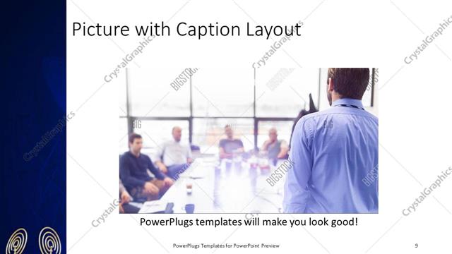 Picture with Caption presentation slide layout