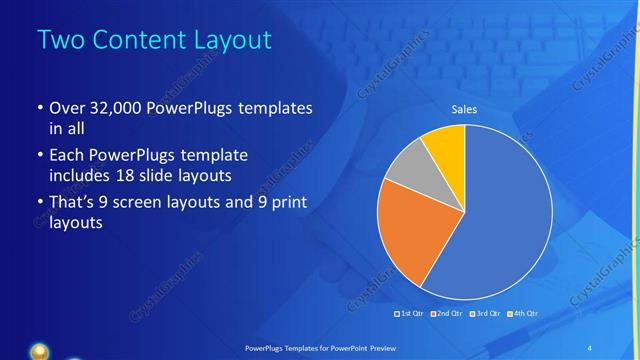 Two Content presentation slide layout