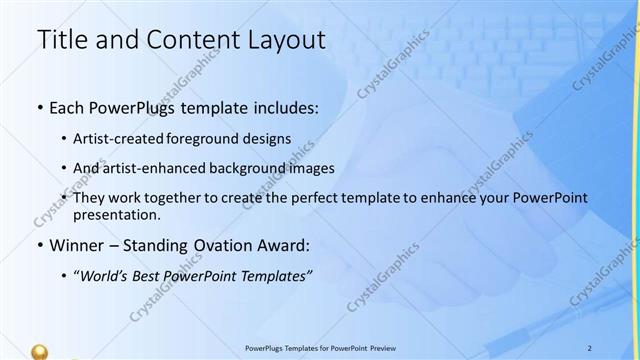 Title and Content presentation slide layout