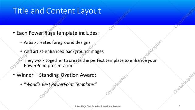 Title and Content presentation slide layout