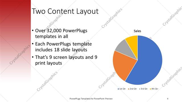 Two Content presentation slide layout