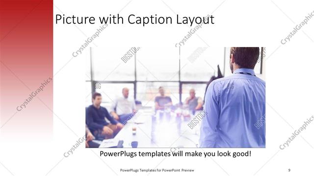Picture with Caption presentation slide layout