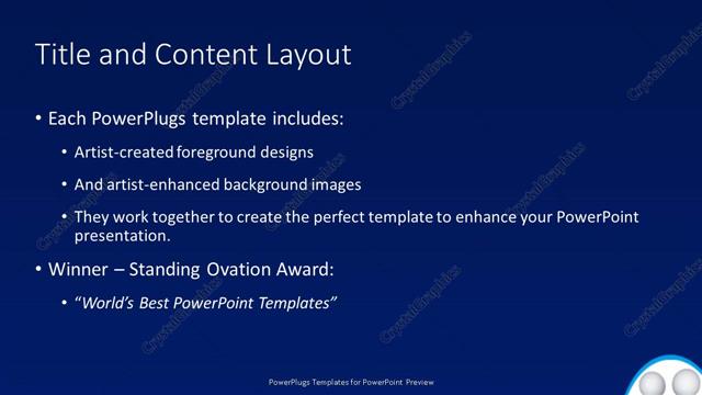 Title and Content presentation slide layout