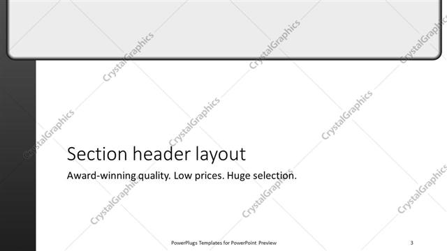 Section Header presentation slide layout
