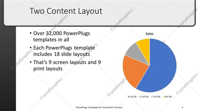Two Content presentation slide layout