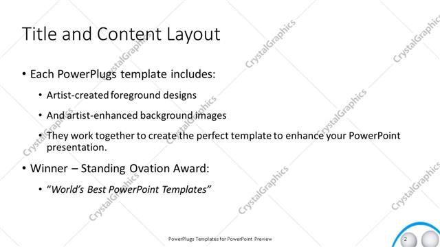 Title and Content presentation slide layout