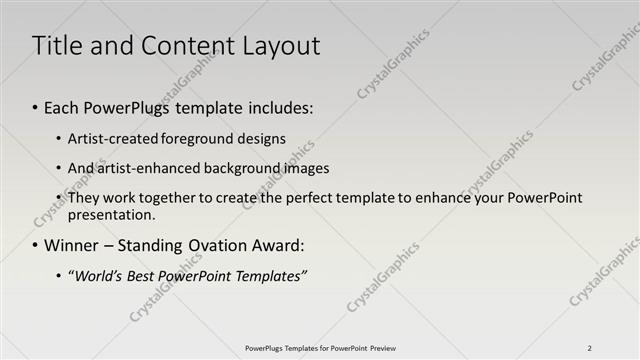 Title and Content presentation slide layout