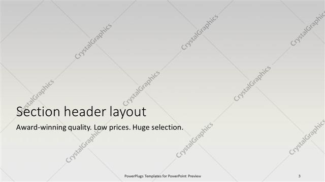 Section Header presentation slide layout