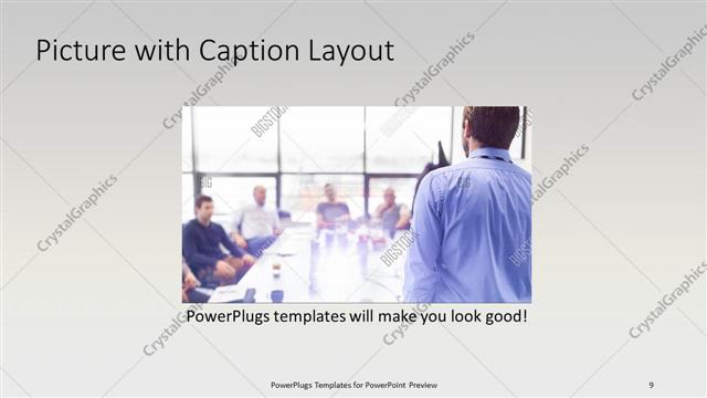 Picture with Caption presentation slide layout