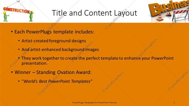Title and Content presentation slide layout