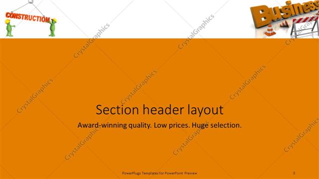 Section Header presentation slide layout
