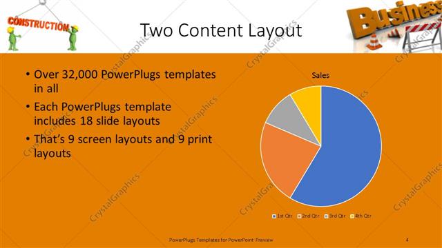 Two Content presentation slide layout