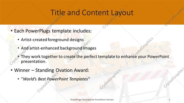 Title and Content presentation slide layout