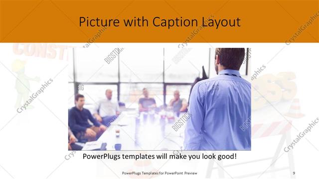 Picture with Caption presentation slide layout