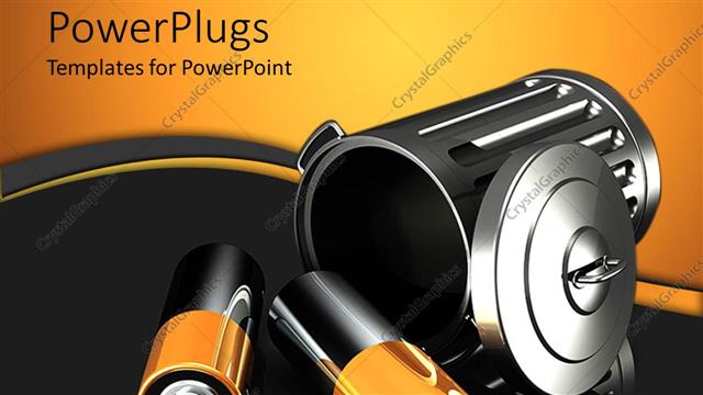  Presentation with battery - Two AA batteries spilling out of trash can rechargeable batteries