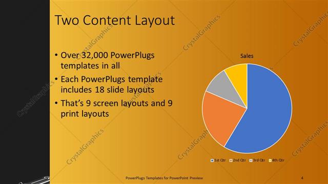 Two Content presentation slide layout
