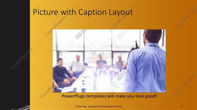 Picture with Caption presentation slide layout