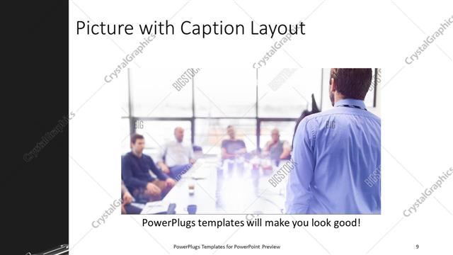 Picture with Caption presentation slide layout