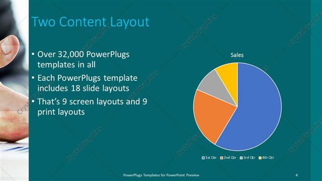 Two Content presentation slide layout