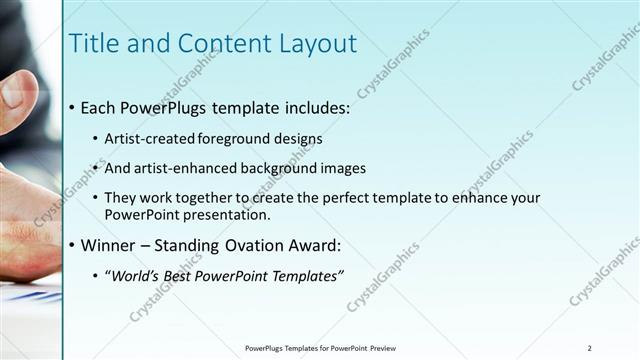 Title and Content presentation slide layout