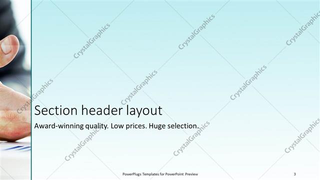 Section Header presentation slide layout