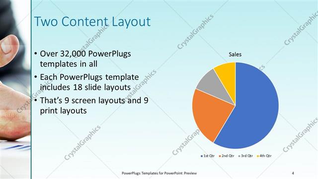 Two Content presentation slide layout