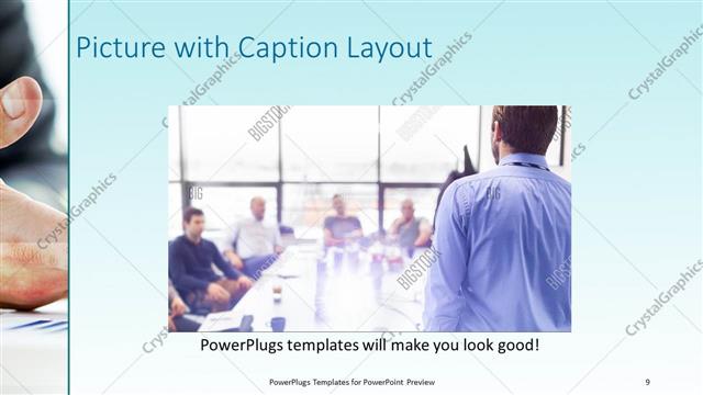 Picture with Caption presentation slide layout