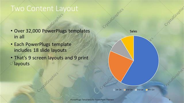 Two Content presentation slide layout