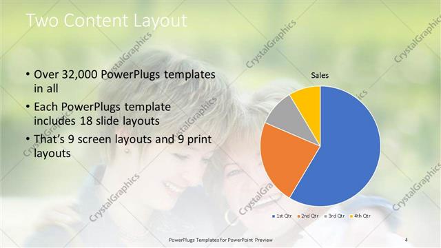Two Content presentation slide layout