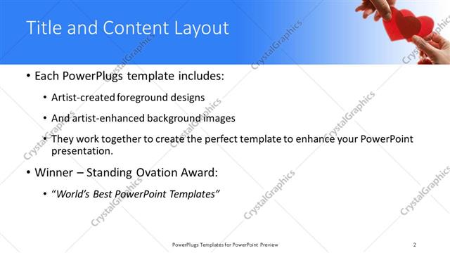 Title and Content presentation slide layout