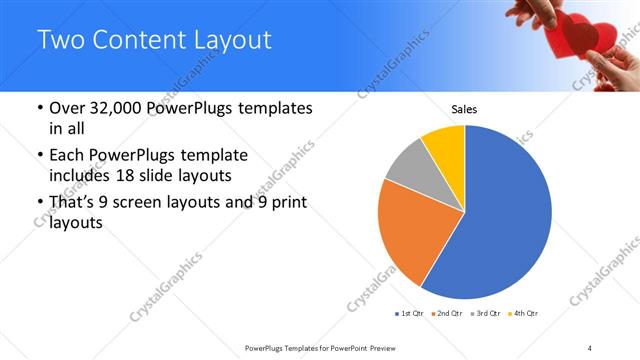 Two Content presentation slide layout