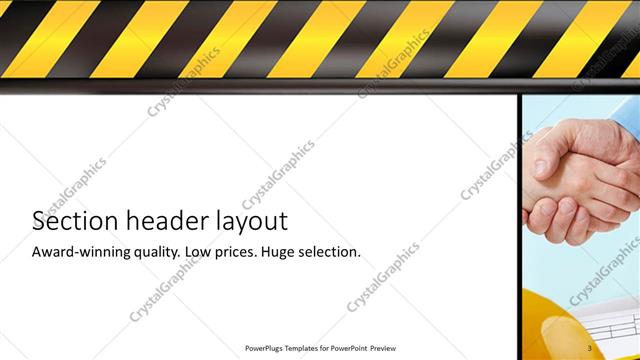 Section Header presentation slide layout