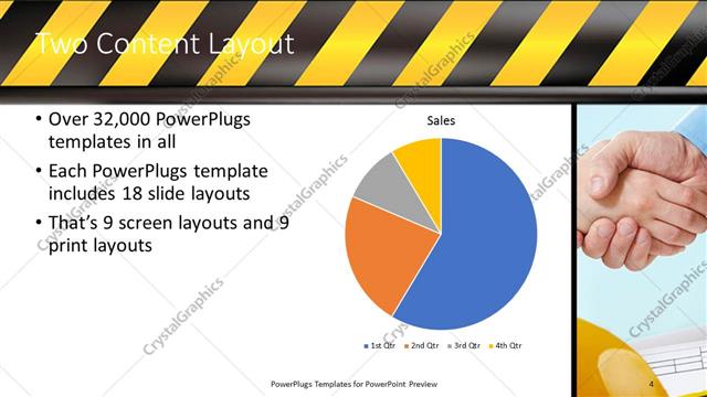 Two Content presentation slide layout