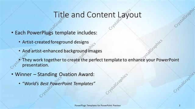 Title and Content presentation slide layout